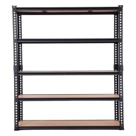 5-Tier Heavy Duty Shelving Unit 2000LBS, Black, 71" H x 39.4" W x 19.7" D