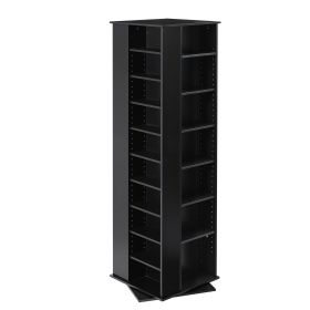 Media Storage Cabinet, CD Rack Tower, 34 Compartments Rotating Media Tower Rack for CDs, DVDs, Books and Game Discs, DVD Stand for Living Room