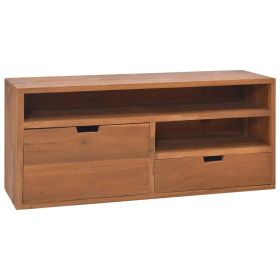 TV Cabinet Natural Teak Solid Teak Wood 35.4 x 11.8 x 15.7 in