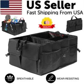 Trunk Cargo Organizer Folding Storage Collapse Bag Bin For Car Truck SUV 40L US (Option: Default Title)