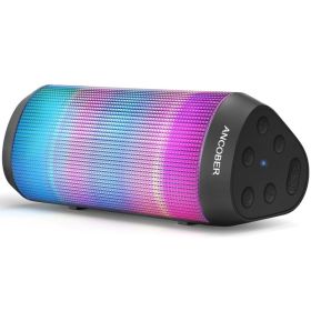 Bluetooth Speaker, Portable Wireless, , 15W HD Loud Sound With Cool Lights, IPX4 Waterproof, BT 5.3, TWS Pairing, Small Speaker For Home/Out (Option: Default)