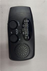 Solar hand crank USB charging radio flashlight (Option: Black)